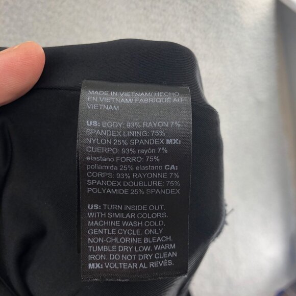 Chicos Leggings Women 1 US 8 10 Black Houndstooth Zenergy Stretch Pull On Casual - Picture 6 of 11